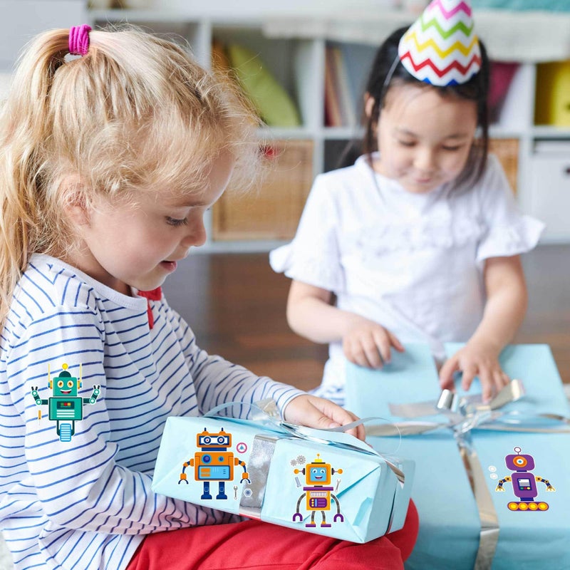 T-Antrix 24 Sheets Make Your Own Robot Stickers Make A Face Stickers for Kids Toddlers with Robots DIY Craft Kids Party Favor Supplies Crafts - Image 3